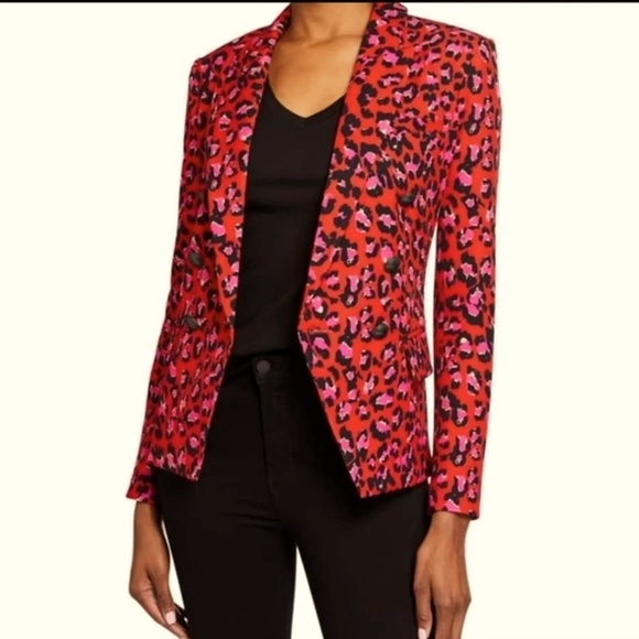 L’AGENCE Kenzie Leopard Blazer
